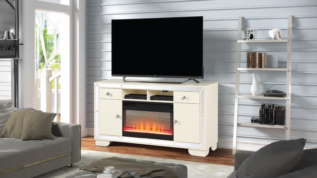 TV STAND W FIREPLACE