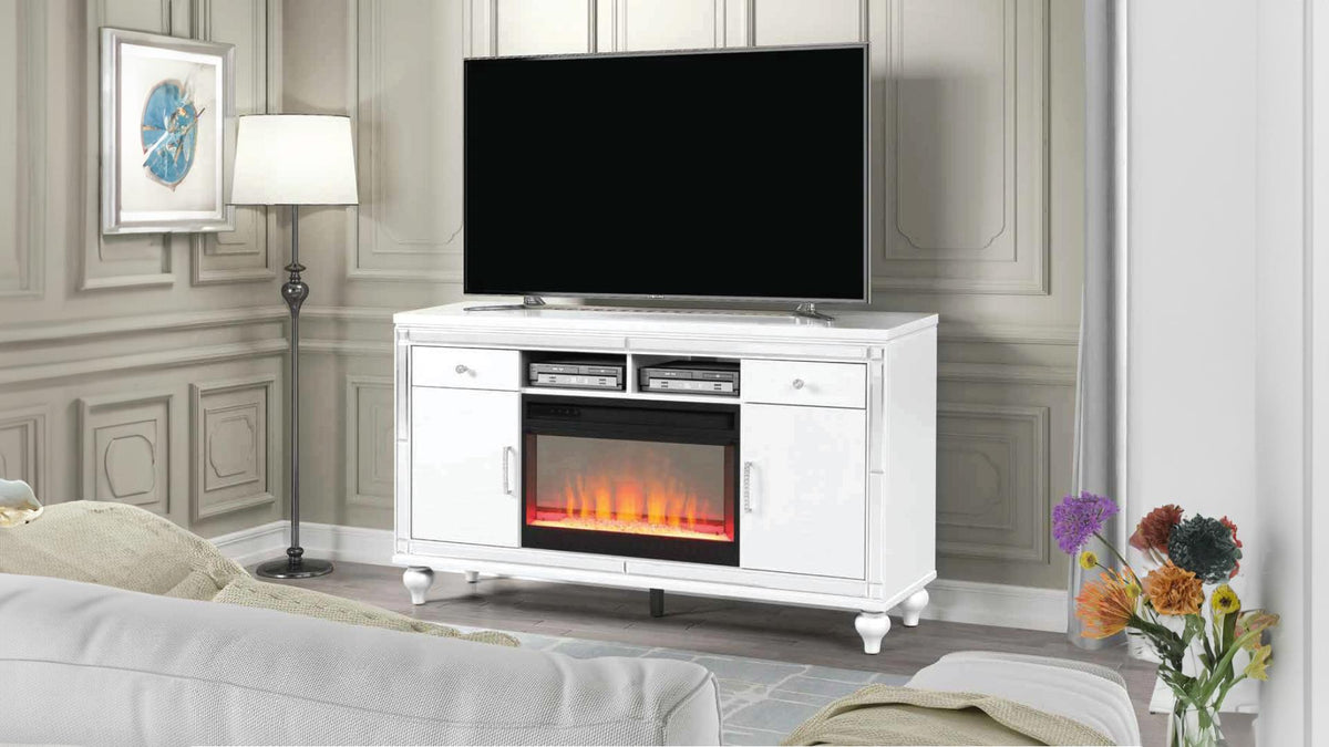 TV STAND W FIREPLACE