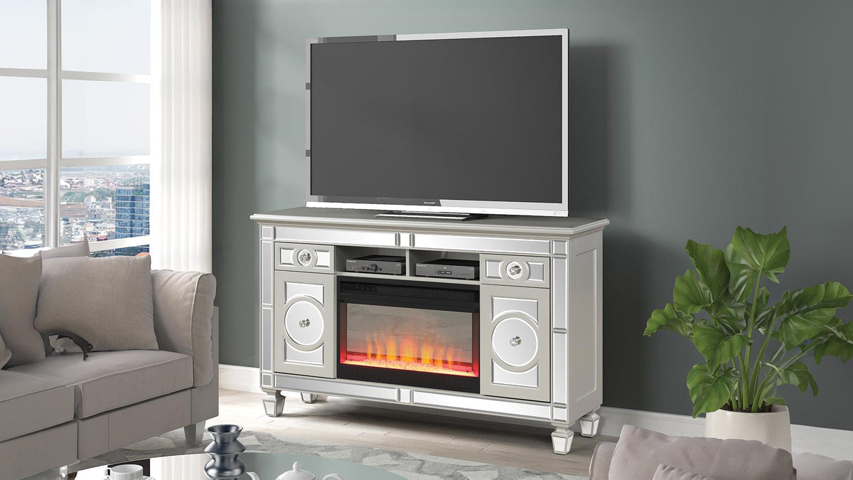 TV STAND W FIREPLACE