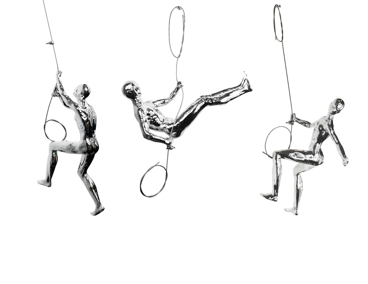 3 pc  climbers sculpture