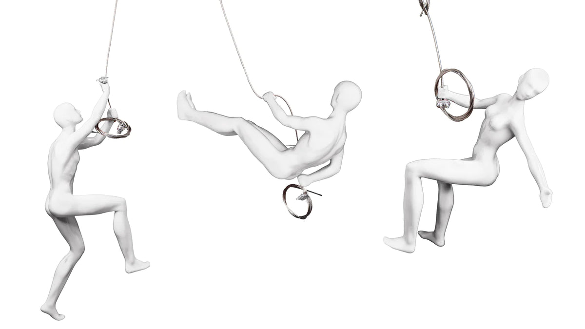 3 pc  climbers sculpture