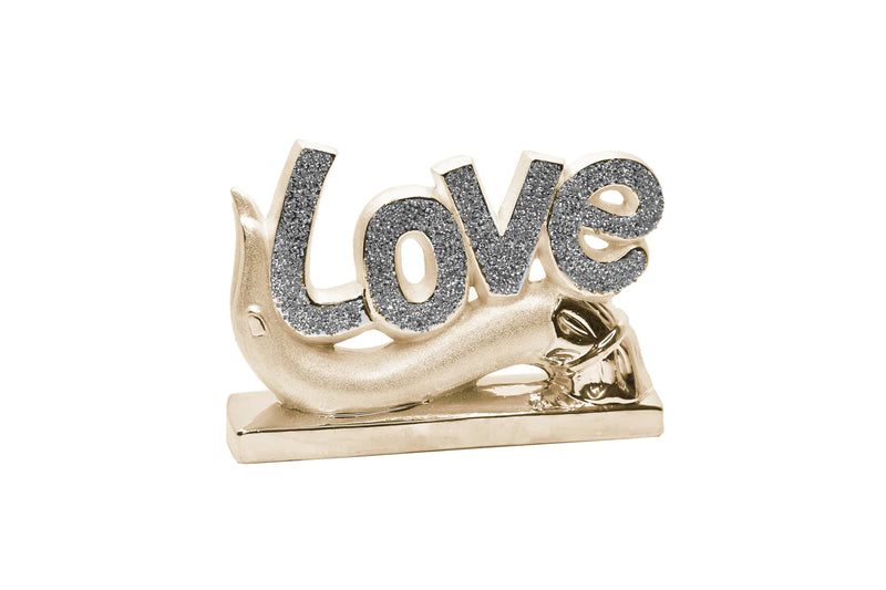 Love W/Base Diamond Sculpture