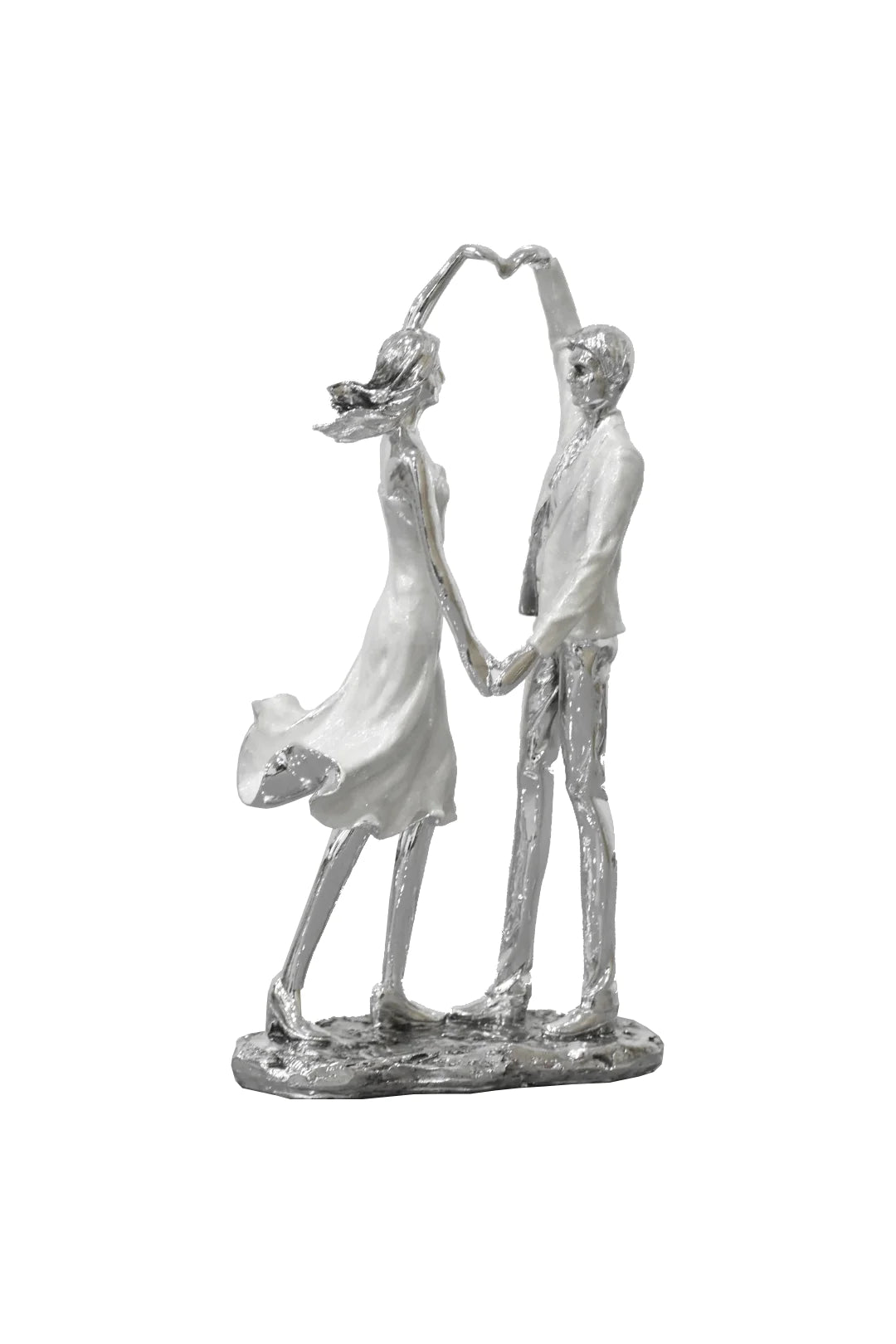 Couple forming Heart Sculpture