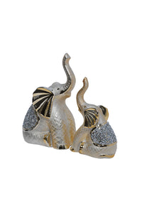 2pc Silver/Gold Elephant Set