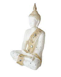 White/Gold Sitting Buddha