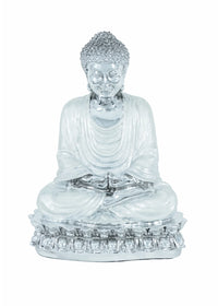 Sitting Silver/White Buddha