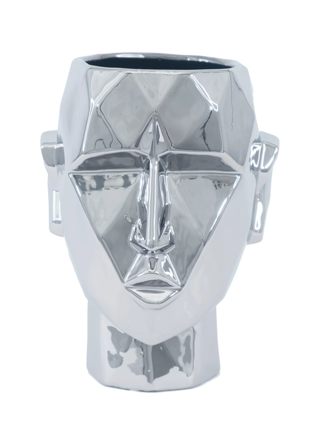 Geometric Head Ceramic Sculpture