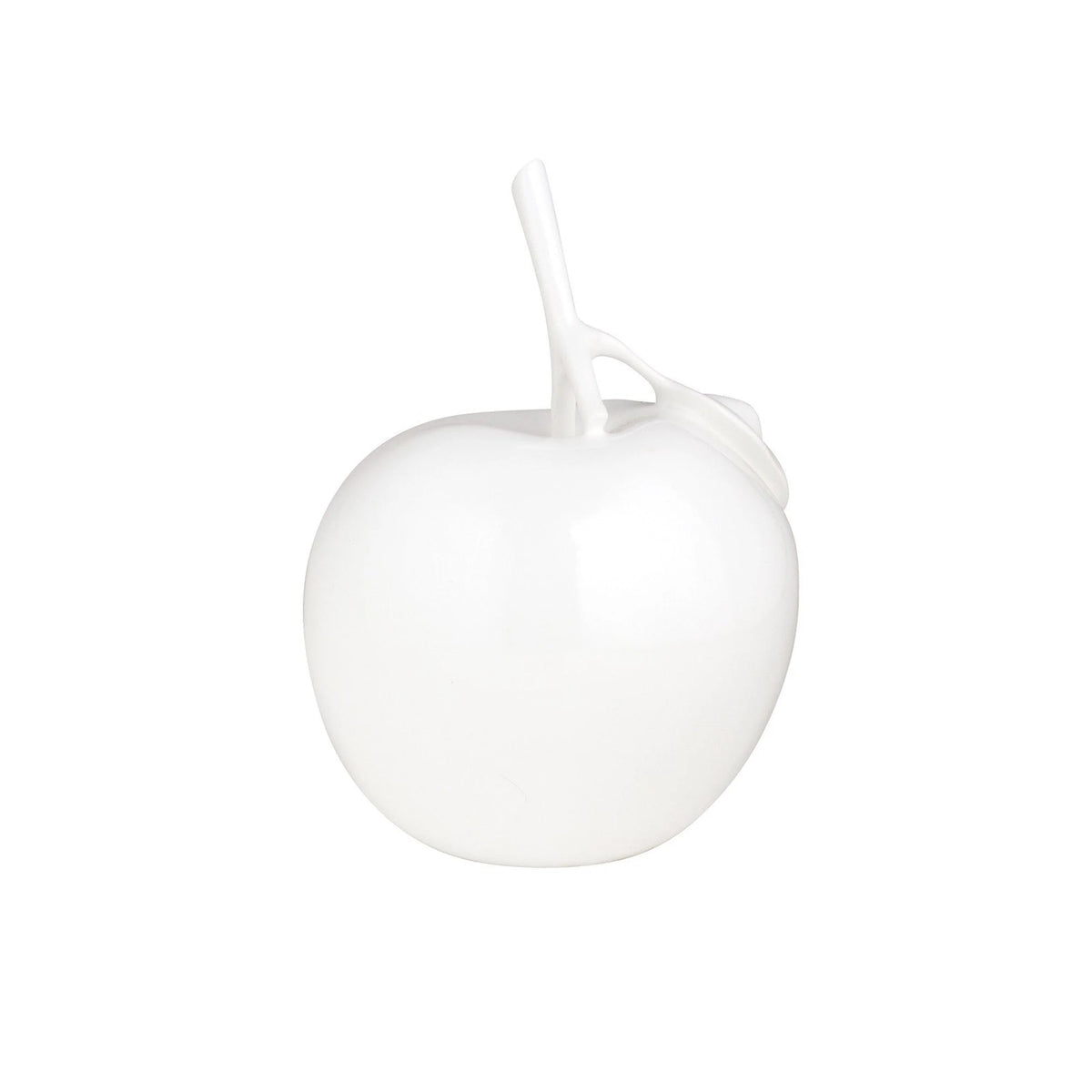SOLID COLOR APPLE SCULPTURE // WHITE