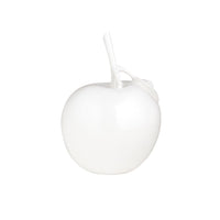 SOLID COLOR APPLE SCULPTURE // WHITE