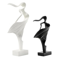WATER DANCE SCULPTURE SET OF TWO // MATTE BLACK & WHITE
