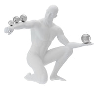 JEAN SCULPTURE // MATTE WHITE AND STEEL