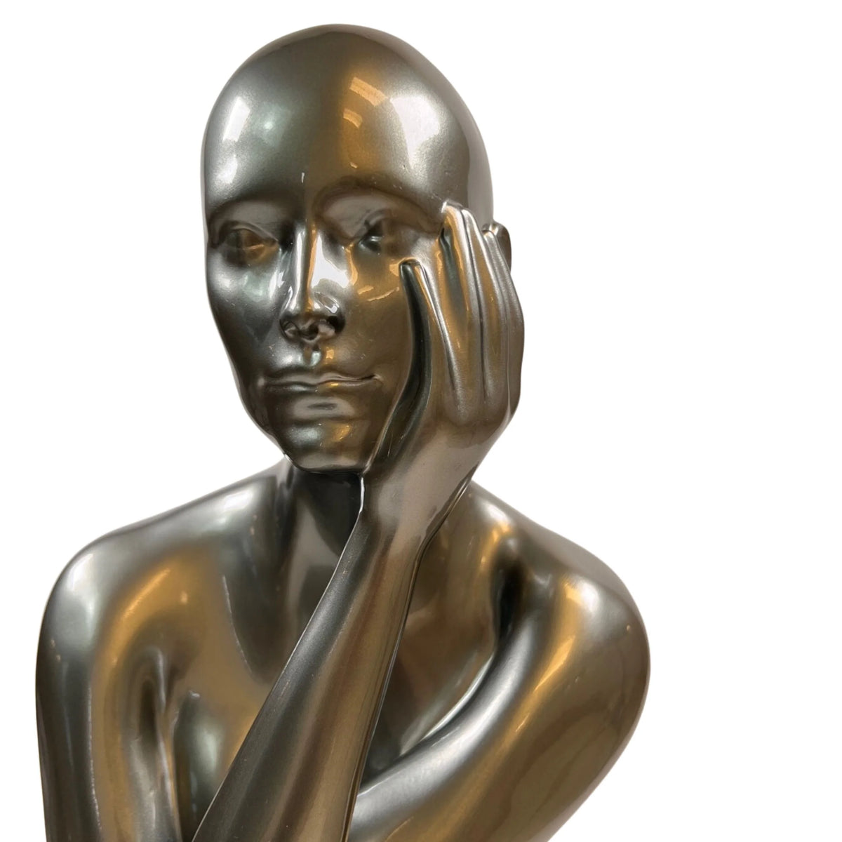 ANTOINETTE DOLL SCULPTURE WITH WHITE BASE // GLOSSY GRAY