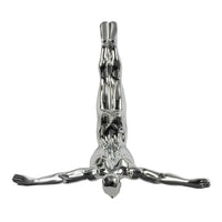 DIVER WALL DECOR SCULPTURE //11" CHROME