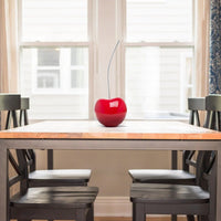LARGE BRIGHT RED CHERRY SCULPTURE 25" TALL