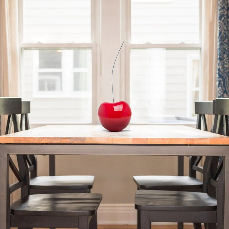 LARGE BRIGHT RED CHERRY SCULPTURE 25" TALL