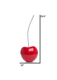 LARGE BRIGHT RED CHERRY SCULPTURE 25" TALL