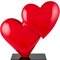 DOUBLE HEART SCULPTURE // RED