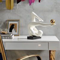 MARGAUX DOLL SCULPTURE // MATTE WHITE AND GOLD