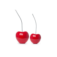 SET OF 2- RED WINE OR RED DECORATIVE CHERRY