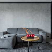 RIPE DOUBLE CHERRY SCULPTURE // MEDIUM RED