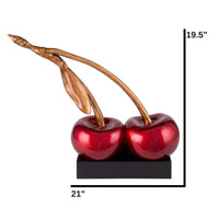 RIPE DOUBLE CHERRY SCULPTURE // MEDIUM RED