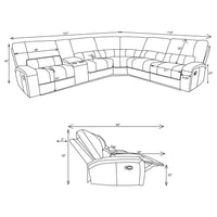 Sectional recliner