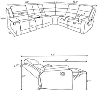 Sectional recliner
