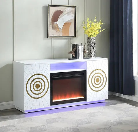TV STAND WITH FIREPLACE